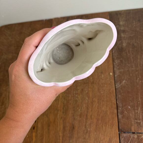 Vintage Osborne Bone‎ China hand painted 22K Gold accent Floral Pink Vase - Picture 3 of 8